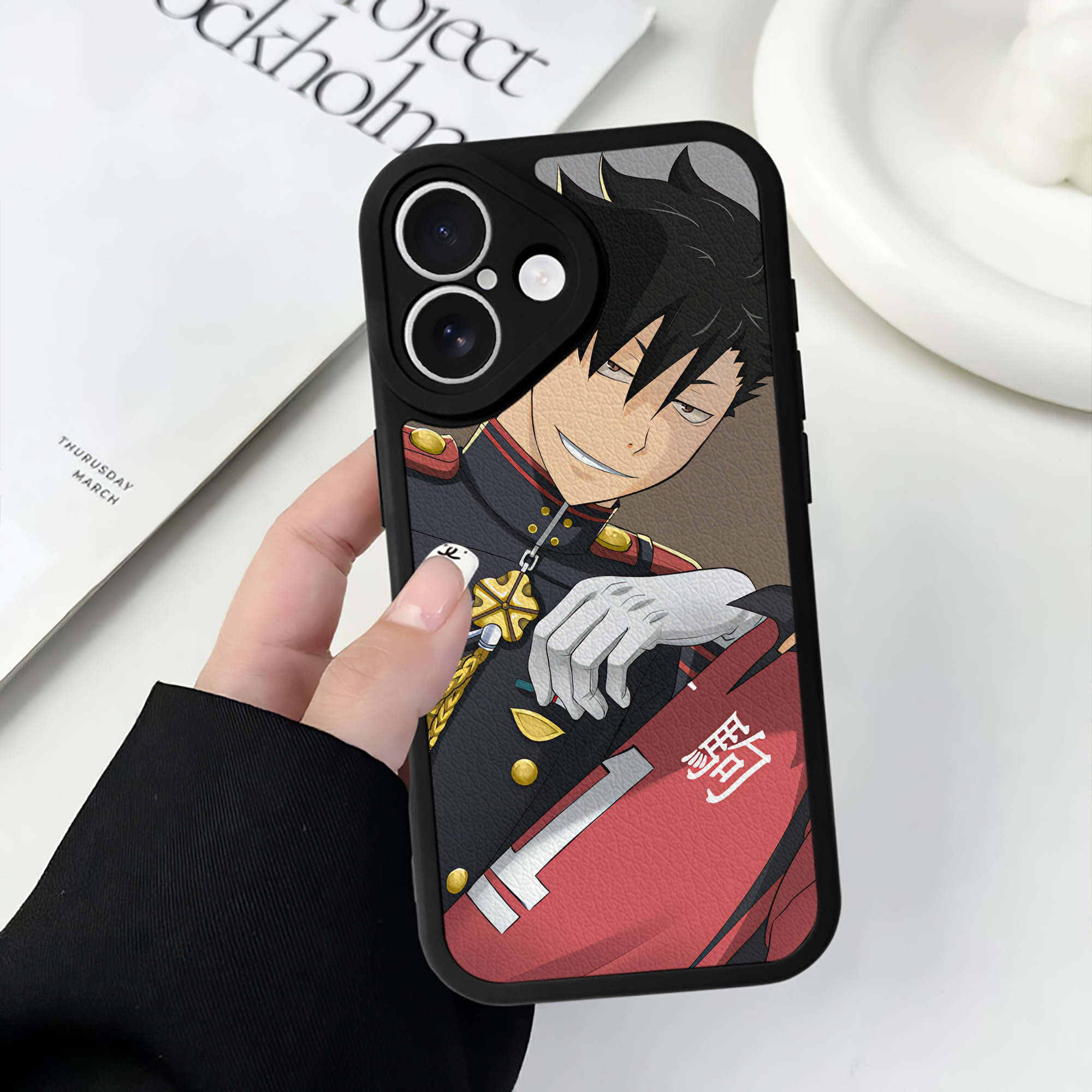 （画像用） ハイキュー!! Haikyu!! 【iPhone 16シリーズ対応】シリコンスマホケース（レザー調） 材質：シリコン
